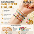 Go2boho Design Luxury Jade Jewelry Multicolor Gemstone Beaded Bracelets Women Delicate Daily Summer Shell Gifts
