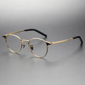 Shenzhen Optical Frame Eyeglass Frame Pure Titanium Optical Frame 999.9 Vintage Men's Anti Blue Light Flat Glasses Wholesale