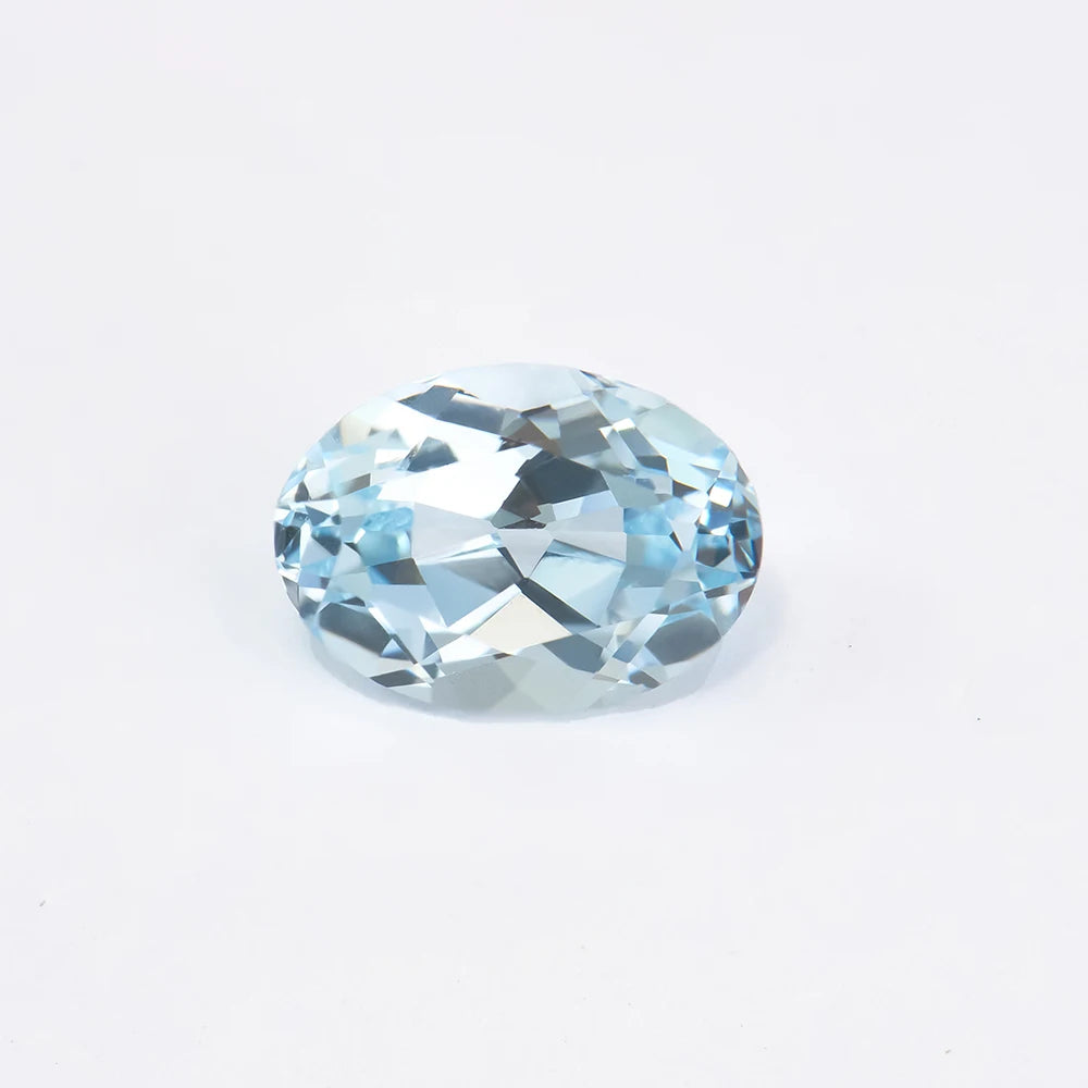 Oval Shape Lab Grown Blue Sapphire Gemstones Hydrothermal Lab Aquamarine for Jewelry Making