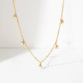 High End 18k Gold Plated Stainless Steel Fresh Water Pearl Ready to Ship Cross Chain Dangle Necklace