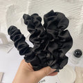 Black Satin Korean Women Girl Hair Accessories Vintage Sponge Padded Headbands for Women Hairband