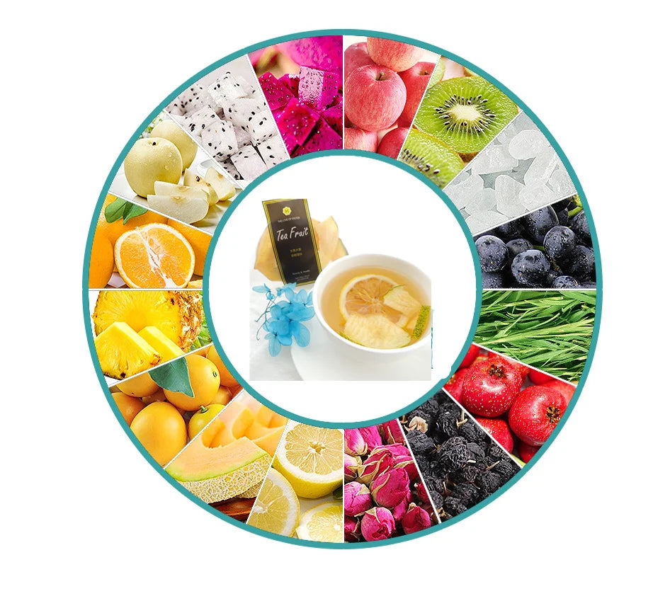 Customized Organic Cold-soaked Dried Fruit Tea with Lemon Kiwi Bagged Health Vitamin Drink for Women and Men