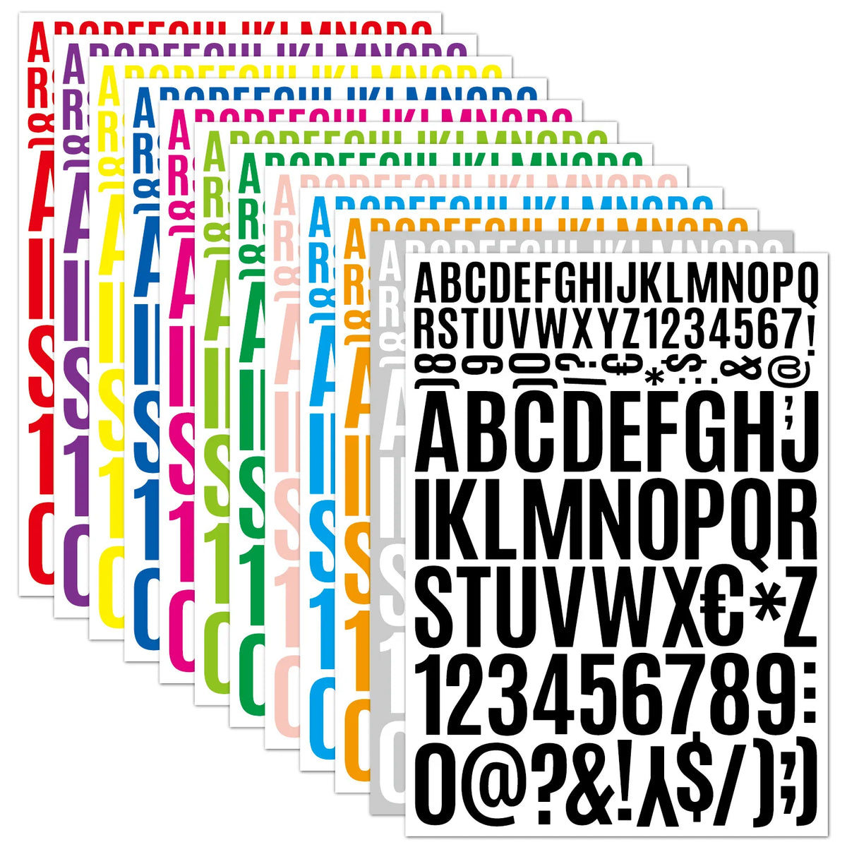 Hot Selling PVC Material DIY Large Letter Stickers Self Adhesive Alphabet Letter Waterproof Die Cut Vinyl Printing Stickers
