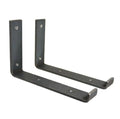 7.25"L X 4"H Hook Steel Shelf Brackets J Metal Shelf Bracket Industrial Modern Shelf Bracket
