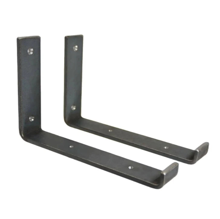 7.25"L X 4"H Hook Steel Shelf Brackets J Metal Shelf Bracket Industrial Modern Shelf Bracket