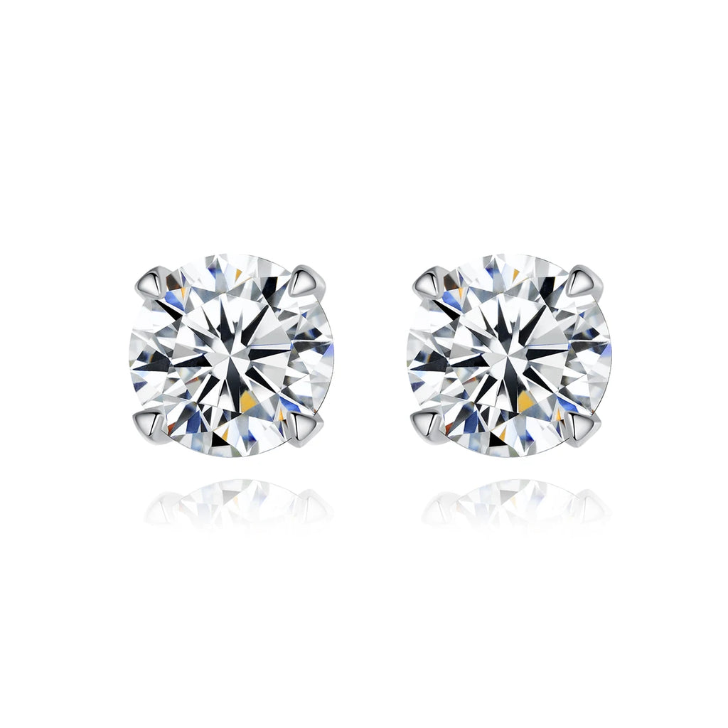 CZCITY 2026 Simple Earing Minimalist Jewelry New Modern Woman Stud Certified Man Diamond Silver Moissanite Earring