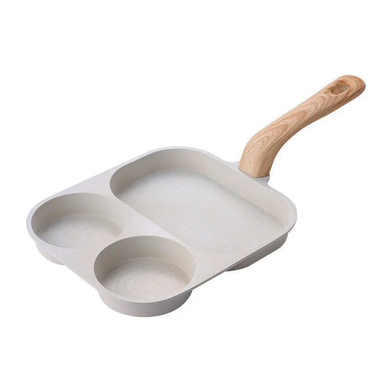 New Cross-border Three in One Breakfast Frying Pan specialized Flat Bottomed Pan for Home Steak Frying Non Stick Pan