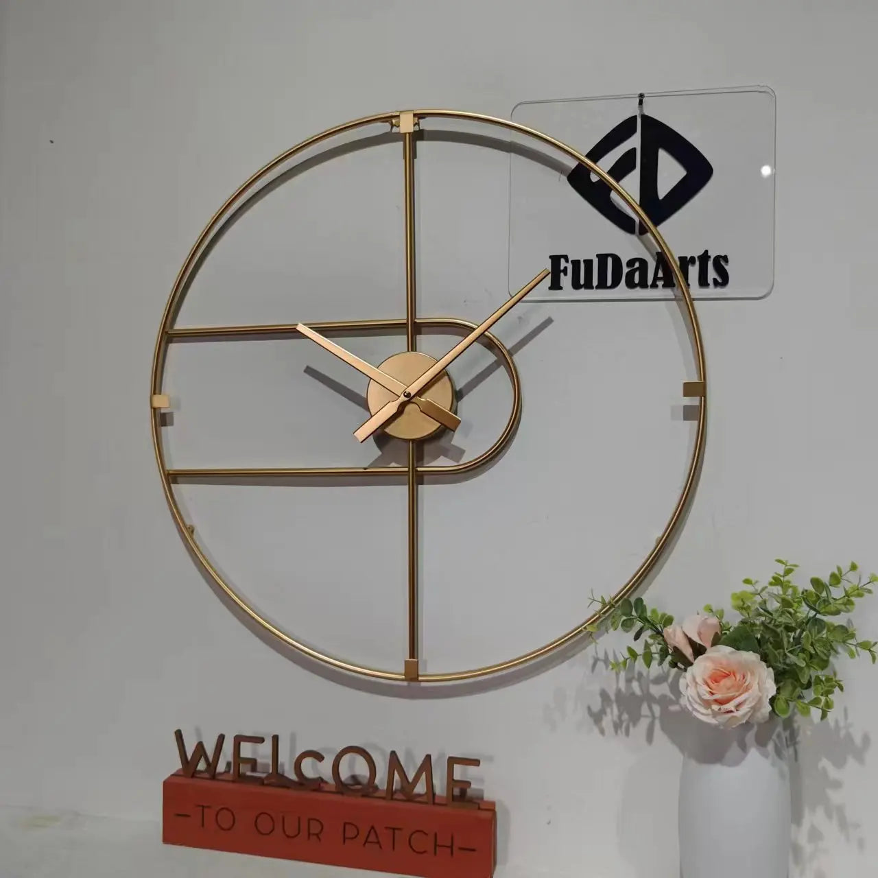 60CM Nordic Fashion Hot Iron Silent Clock Living Room Bedroom Metal Clocks Simple Creative Light Luxury Wall Clock Dropshipping