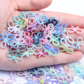 18mm Rainbow Hallow Bow Acrylic Loose Beads Custom Size and Colour Round ABS Plastic for DIY Garment Crafts and Jewelry Making