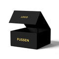 Custom logo Print Black Packaging Paper Cardboard Storage Box Magnetic Gift Packaging Boxes for Small Business