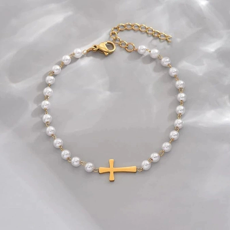 Zooying Cheap Simple Jewelry Handmade Imitation Pearl Beads Bracelet for Women