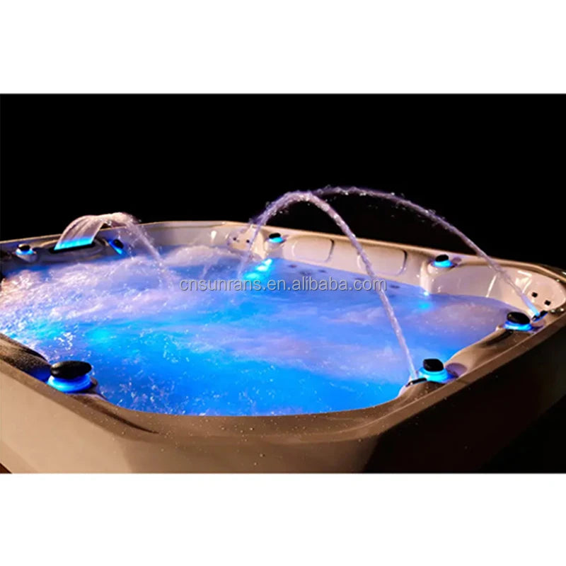 Sunrans Hot Sale 8 Persons Hot Tub Balboa Spa Bathtub Whirlpool Massage Hottub with 7 Seating and 1 Lounge