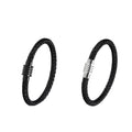 Stainless Steel Leather Rope Simple Braided Bracelet Fashion Charm Jewelry Bangles & Bracelets
