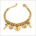 Women's 18K Gold Geometric Bracelet Lucky 8-Figure Stainless Steel Fashion Bangle Jewelry