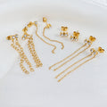 Minos New Fashion Tassel Chain Earrings Hypoallergenic Stainless Steel Clear Stone Earrings AAA Cubic Zircon Earrings for Women