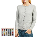 BSCI Sedex Factory's 2025 New Design Custom Women's Round-Neck Cardigan Sweater Thin Button Women's Knit Sweater for Spring