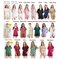 FUNG 3034 Satin Thermal Elastic Waist Knee Length Short Sleeve Summer Women's Pajamas Set Nightgown Sleepwear