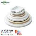 Ecofriendly Disposable Biodegradable Sugarcane Bagasse Degradable Tableware Compostable Pulp Round Paper Plate for Party Home