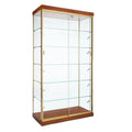Wholesale Displays Freestanding Extra Vision Frame Premium Tempered Glass Showcase Customizable Size Knockdown Structure