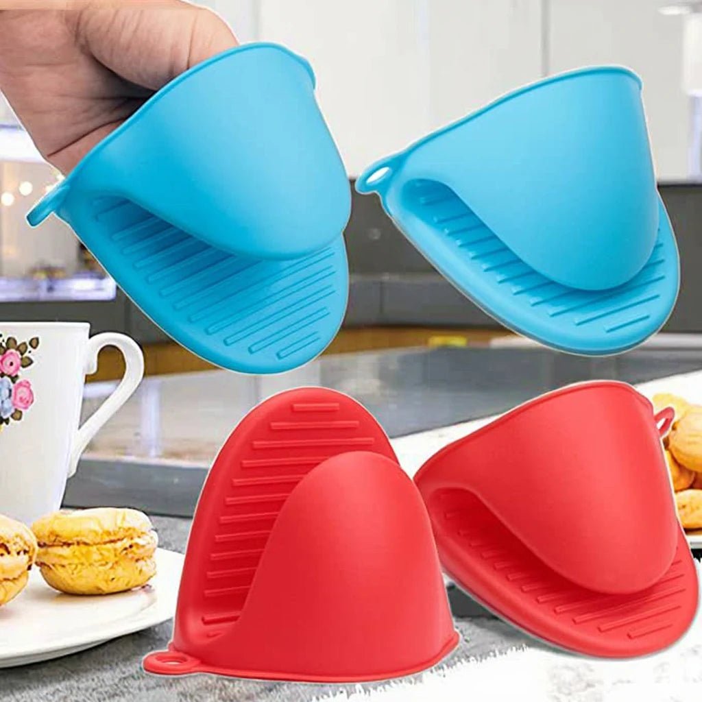 Heat Insulation Pinch Grips Cooking Gloves Finger Protector for Kitchen Cooking Glove Mini Silicone Oven Mitts