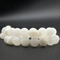 Natural Matte Round White Crazy Lace Agate Beads 15.5\" Loose Gemstone Stone for Jewelry Making-Bracelets Necklaces Earrings