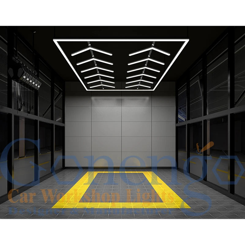 Energy Saving Arrow Shape Hexagonal Car Workshop Wash Lighting for Parking