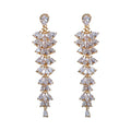 Luxury Zircon Dangling Earrings Wholesale Bulk Fashion Korean Long Dangle Earrings Women