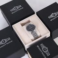 Wholesale Hot Sale Black Watch Storage Case Custom Logo Cardboard Elegant Watch Paper Gift Packaging Box With Velvet Pillow