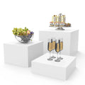 Factory Wholesale 3Pcs Gold Acrylic Party Buffet Risers and Stands Cake Tray for Wedding Father's Day Christmas Decoration