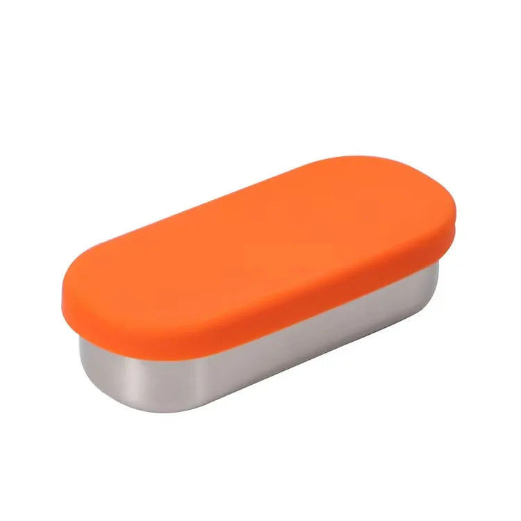 140ml Hot Sells Stainless Steel Lunch Box with Silicone Cover Small Stainless Steel Lunch Box
