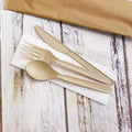 Compostable Utensils Cutlery Set Spoon Fork Knife Biodegradable PLA Disposable Party Customized Logo Acceptable 6" OK Compost