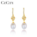 CZCITY Fashion Bohemian Jewelry European Freshwater Beautiful Latest Lady Earing Pearl Earring Woman