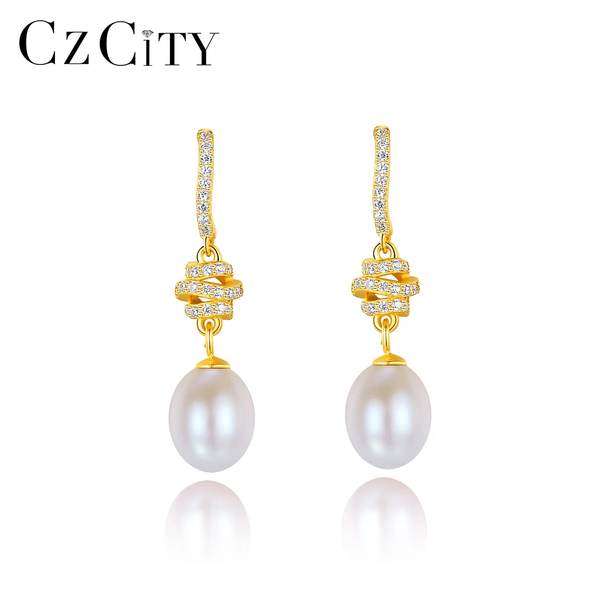 CZCITY Fashion Bohemian Jewelry European Freshwater Beautiful Latest Lady Earing Pearl Earring Woman