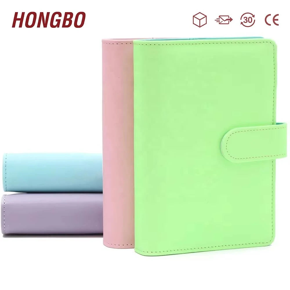 Custom A6 6-Ring Binder with Fluorescent Fabric Cover Budget Travelling Binder with Cash Envelopes Available for Designer