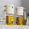Oil Sprayer & Dispenser Bottle with Glass and Food Grade PP for Kitchen Cooking-Reusable Dustproof Fresh-Keeping
