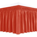 Wrap Bed Skirts Lavender Adjustable Elastic Dust Ruffles Easy Fit Wrinkle Silky Luxurious Fabric Machine Washable Customized