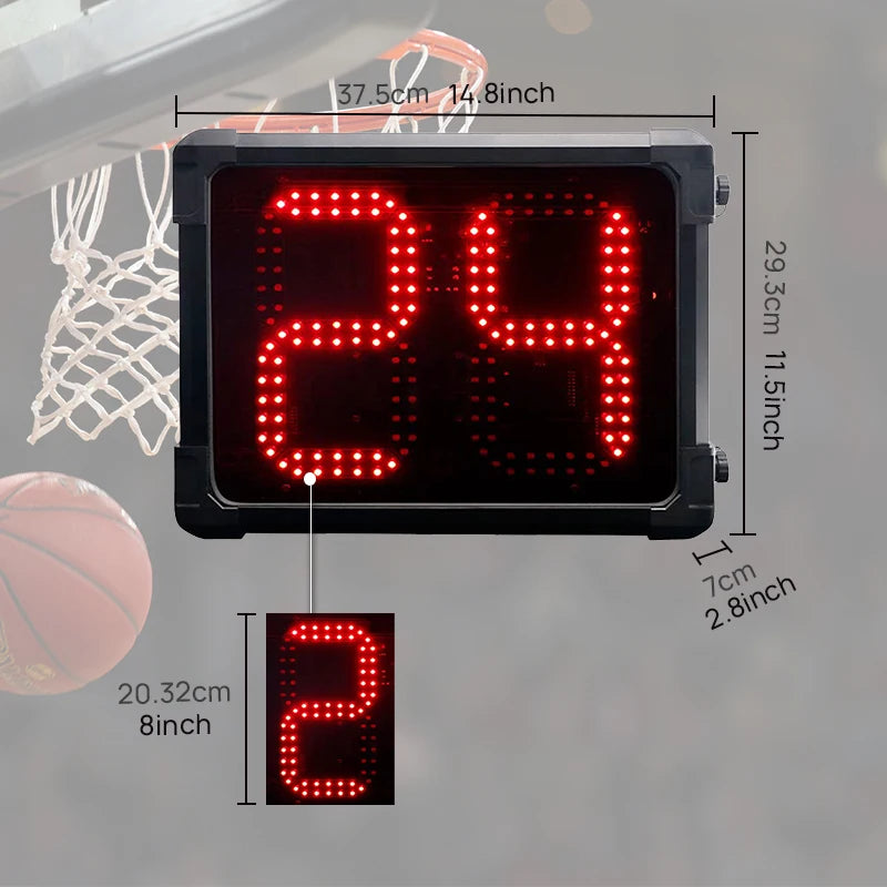 Ganxin Waterproof Aluminium Alloy 0-99 Seconds Countdown Digital Timer Preset Editable 24s Basketball Shot Clock for Outdoor Use