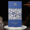 Cheap Elegant Blue Laser Cut Pocket Envelope for Bridal Shower Birthday Invitation Cards