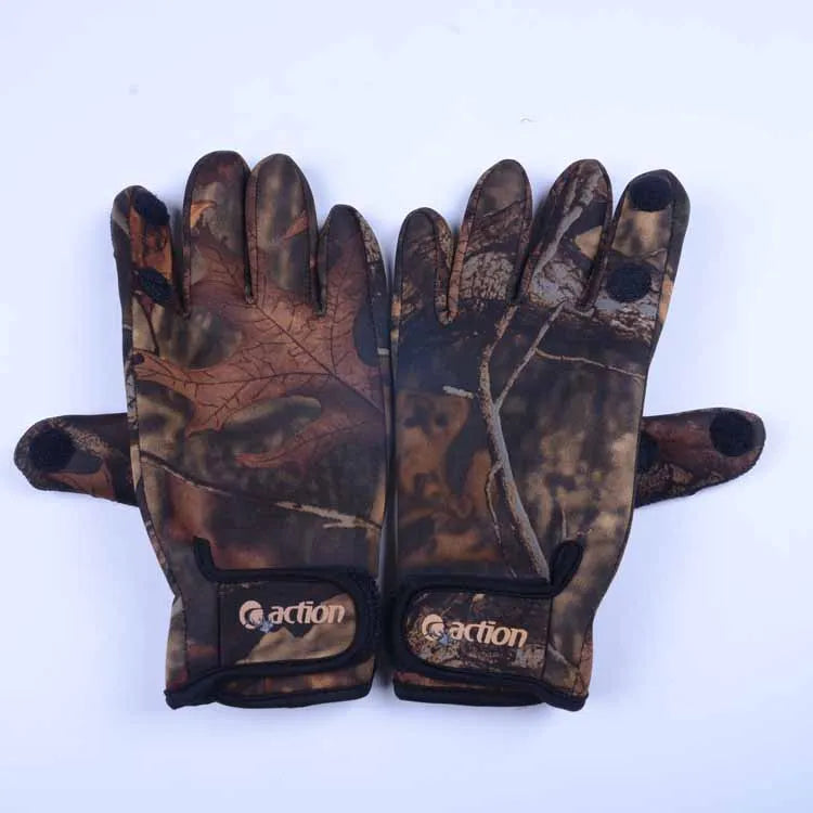 New Fashion Customized Neoprene Full Finger Ski Cycling Diving and Shooting Gloves Wholesale Waterproof Hunting Gloves