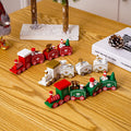Christmas Decorations Wooden Small Trains Christmas Holiday Gifts Window Decorations Christmas Toys
