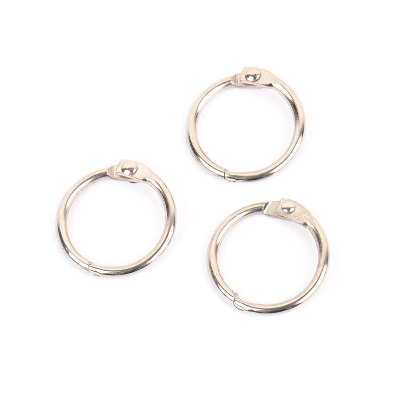Ivoduff Supply Silver Metal 63mm Round Shape Book Ring Binder Rings for Home Schooloffice