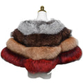 MWFur Luxury Sliver Fox Skin Cape Custom Made Fox Fur Shawl for Winter Fashion Colorful Women Thicken Wrap