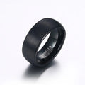 8mm Popular Black Brushed Non Tarnish Ring Waterproof Engagement Wedding Chunky Tungsten Ring for Men Women