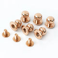 Deepeel RT006 10mm Bag Parts Handbag Decoration Nail Rivet Round Head Screw Rings Rose Gold Studs Buckle