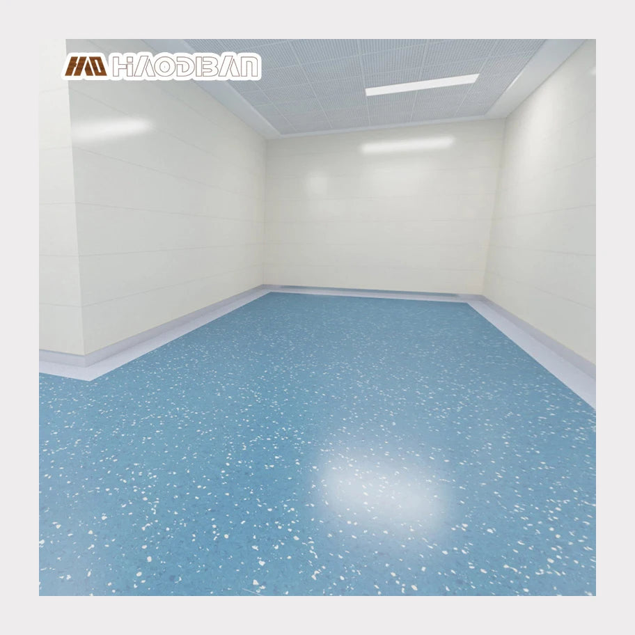 100% Virgin Material 2*20m Anti-Bacterial Floor Homogeneous PVC Hospital Vinyl Flooring Roll