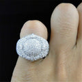 Fashion Hip Hop Full Diamond Zircon Ring Sparkling Men Women Finger Ring Jewelry Gifts Decor
