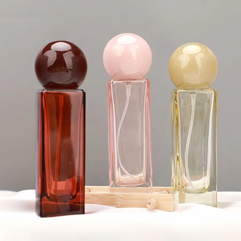 30ML Portable Travel Perfume Dispenser with Pump Sprayer Exquisite Empty Glass Bottle for On-the-go Use