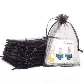 New Arrival Low Density Colorful Organza Gift Bags Pouches for Jewelry Custom Pink Packaging Organza Drawstring Bags Wholesale