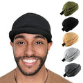 New Design Skull Wave Cap Satin Silk Lined Hair Headwear Pre-Tied Halo Turban Durag Head Wrap Hat for Men Women