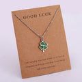Lucky Horse Shoe Elephant Friendship Birthday Gift Statement Gift for Her His Jewelry Four Leaf Clover Luck Wishbone Necklace